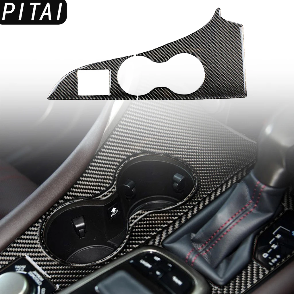 For Lexus RX300 270 200T 450H 2016-2019 Carbon Fiber Center Console Cup Holder Cover Panel Trim Strips Car Accessories Sticker