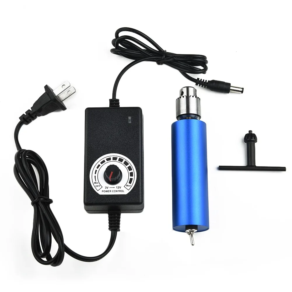 

DC 3-12V Rotary Tool Electric Hand Drill Multi-function Electric Drill With Power Switch Variable Speed ​​for Polishing Drilling