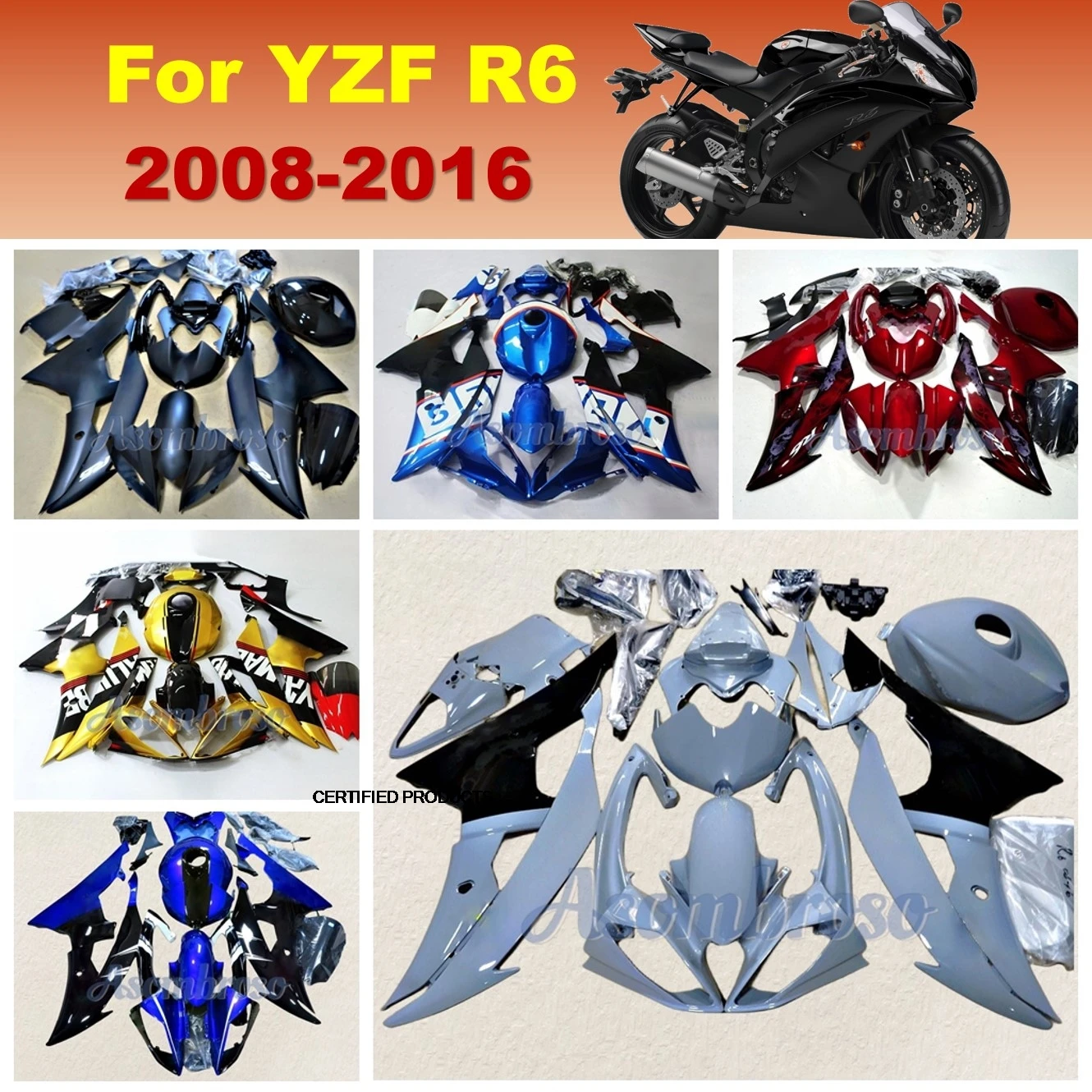 New Nardo Grey Fairing Kit fit for YAMAHA YZFR6 2008 2009 2010 2013 2014 2015 2016 YZF R6 08-16 Motorbike ABS Plastic Fairings