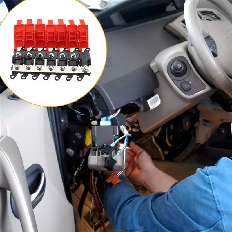 Ingenious-6 Way Car Midi Fuse Box Block Holder 200A Bolt On Fuse Type Power For Car Truck RV Distribution Marine SUV BDFS MIDI F