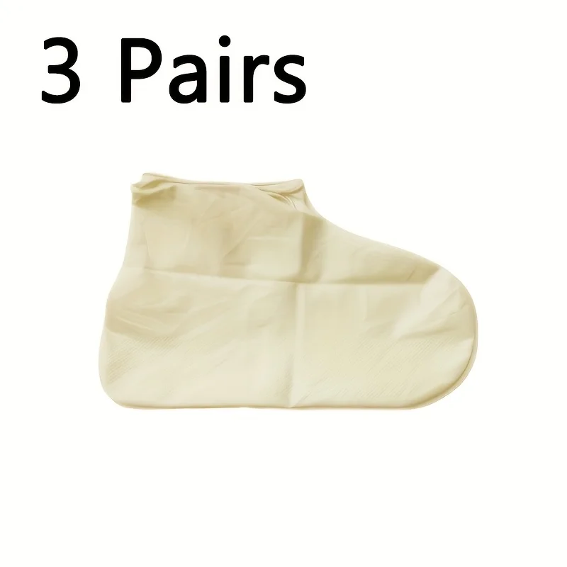 3 Pairs Boots Waterproof Shoe Cover Unisex Shoes Protectors Elastic Wear-resistant Boots Outdoor Reusable Rainy Days Shoe Cover image 6