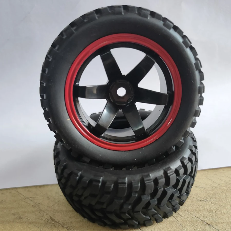 for 1:10 Rally Car 75mm Rubber Tires and Wheel Rims for 1/10 Scale HSP 94123 HPI Kyosho Tamiya RC on Road Car