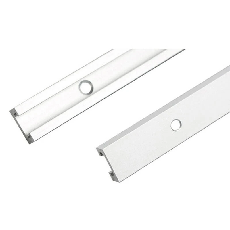 2X Aluminium Bar Slider T-Tracks T-Slot Jig Fixture For Table Saw Gauge Rod (400Mm)