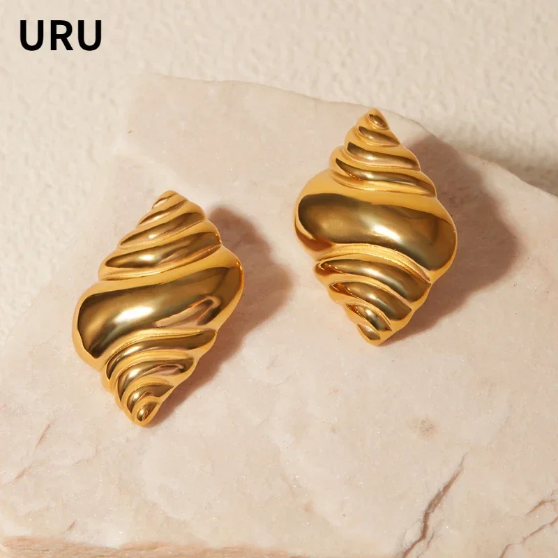Trendy Jewelry Popular Style Conch Shape Stud Earrings For Women Party Gifts Simply Design Ear Accessories Hot Selling