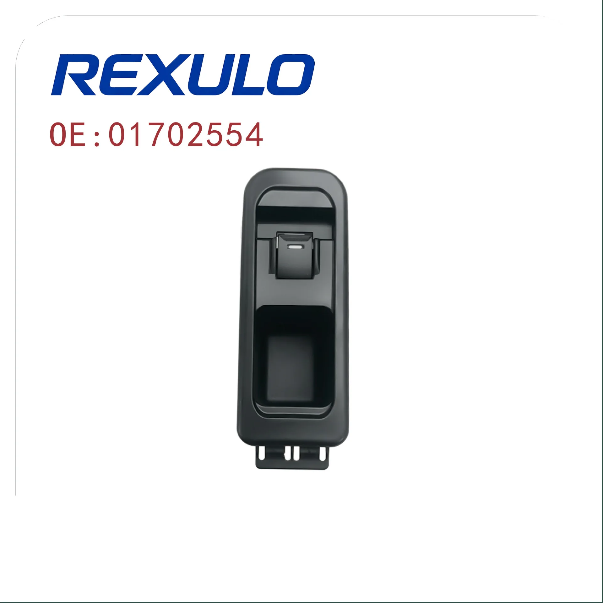 01702554 Passenger Side Power Window Switch with Panel for Geely Panda LC 2009-2013 Front Right 5 Pins Red LED LHD