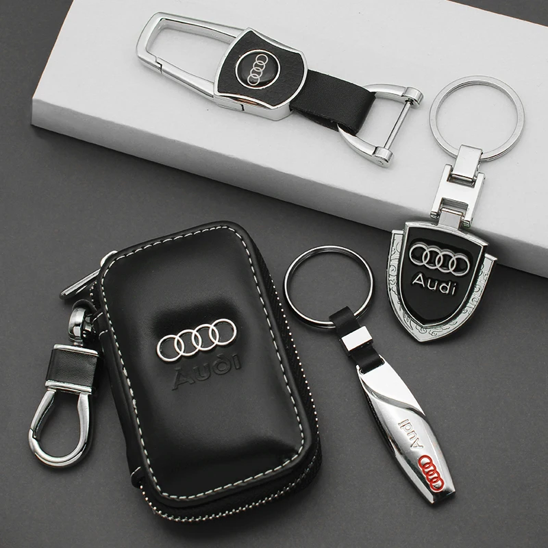 Car Key Chain Keyring Pendant Metal Keychain Holder Accessories For Audi A3 A4 A5 A6 A7 A8 8V 8P Q2 Q3 Q5 Q7 TT TTS Sline RS4 B5