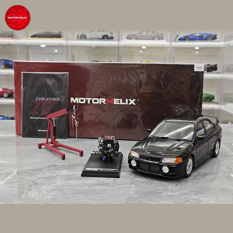Neues Mh Mitsubishi Evo Iv im Maßstab 1:18, Simulationslegierung, Druckguss-Miniatur-Automodell, Sammlerstück, individuelles Spielzeug, Geschenk