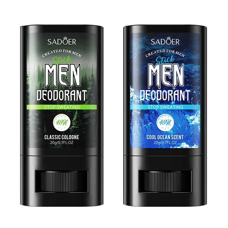 SADOER Men\'s Anti Sweating Cream Stick Deodorizing Fast Drying Retain Scent Refreshing Body Wrist Odor Anti Sweat Creams for Men