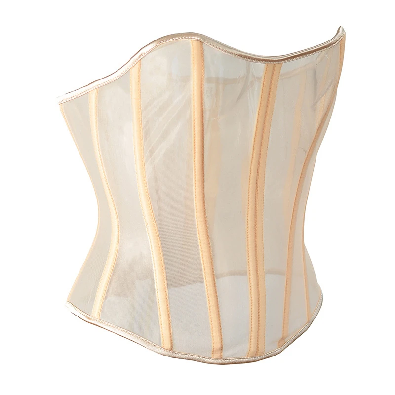 

Женский корсет, сетчатый дышащий топ на шнуровке, формирователь талии, сексуальные бюстье и корсеты, винтажное нижнее белье без бретелек с завышенной талией