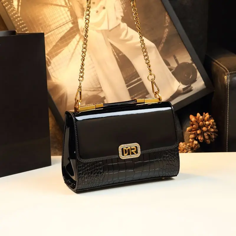 Neue Achseltasche Pendler-Damentasche aus Leder mit glänzendem Gesicht, Schulterhandtaschen für Frauen, P® Sverdansen