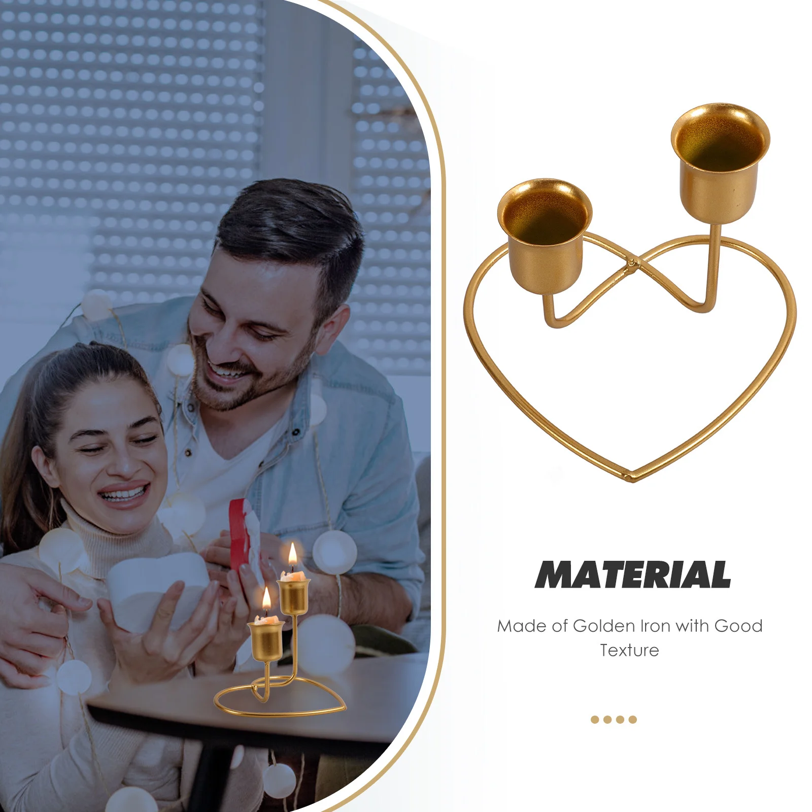 

Metal Candlestick Holder Vintage Style Holder Table Centerpiece for Banquet Wedding Home Decoration and Office Use