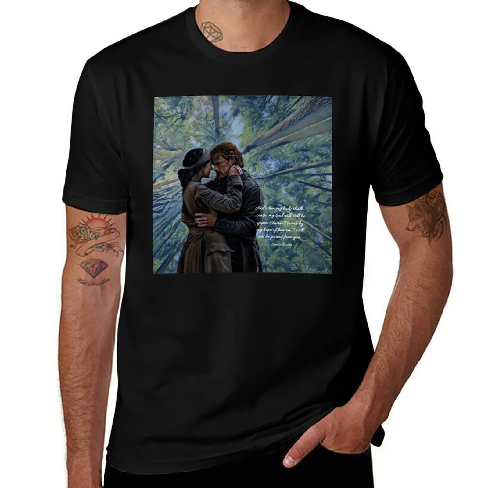 Jamie and Claire Fraser/Outlander quote T-Shirt Plus Size Loose Short Sleeve Top