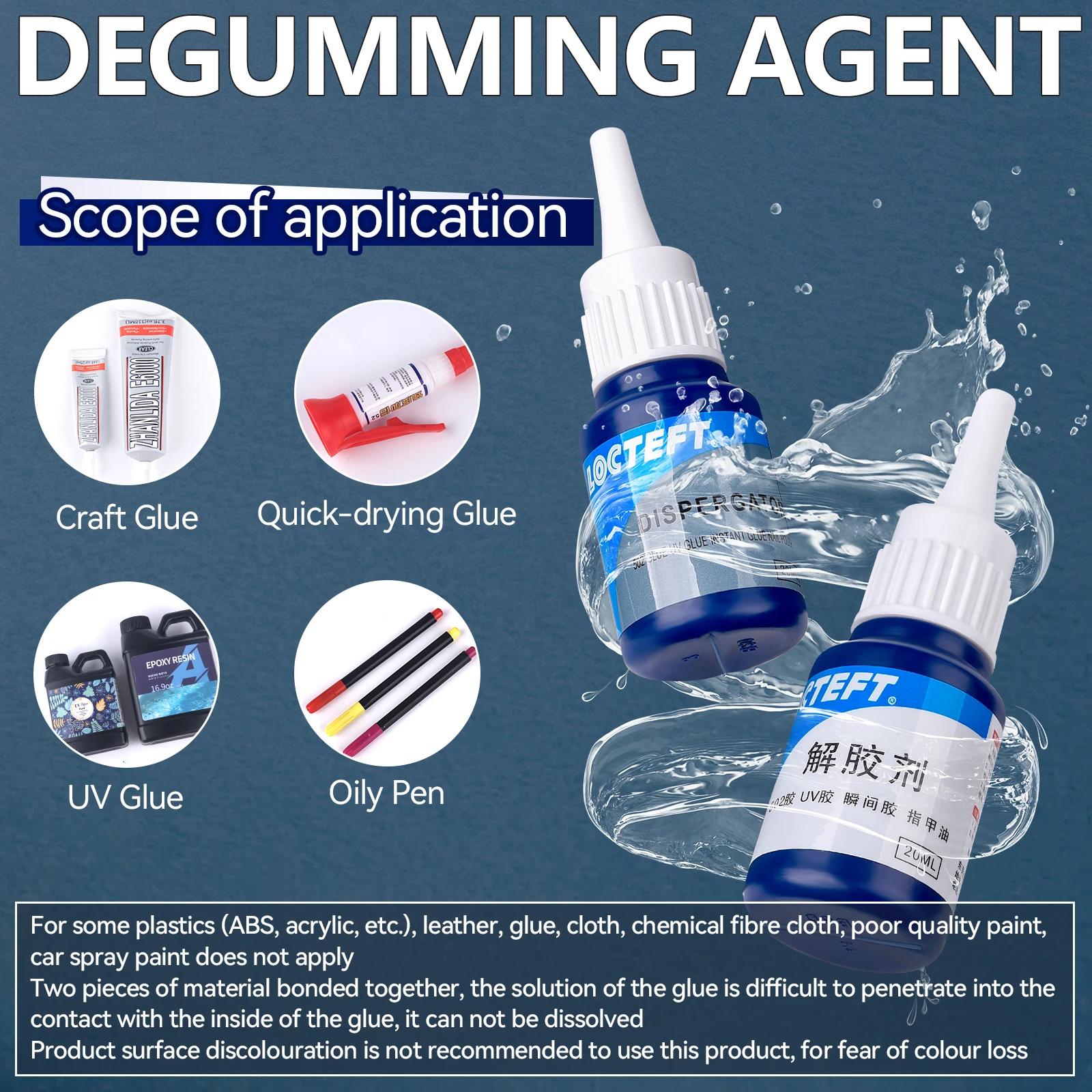 20ml Glue Remover Adhesive Glue Cleaner Debonder Quick Drying Viscosity Aerosol Solvent Multipurpose Gel Glue Remover