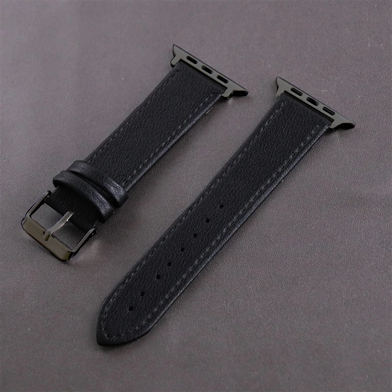 *new style*Soft Genuine Leather strap Loop Strap For Apple Watch 8 7 6 4 3 2 1 Thin  5 38mm 40 41mm 42mm 44mm 45mm