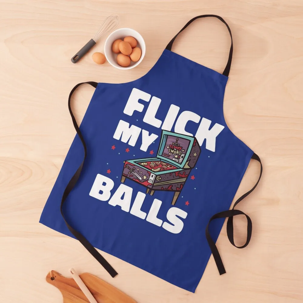 

Funny Retro Pinball Machine Cartoon Apron christmas kitchen man chef uniform Apron