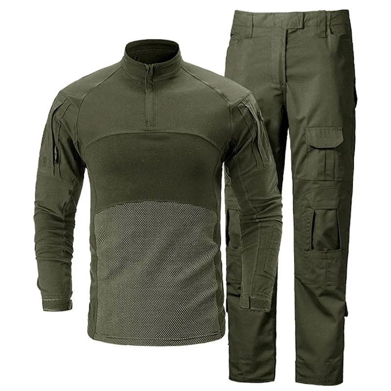 Tactical Uniforms Men Outdoor Hunting Clothing Camouflage Training Special Force Suits Hiking Jackets Pants No Pads