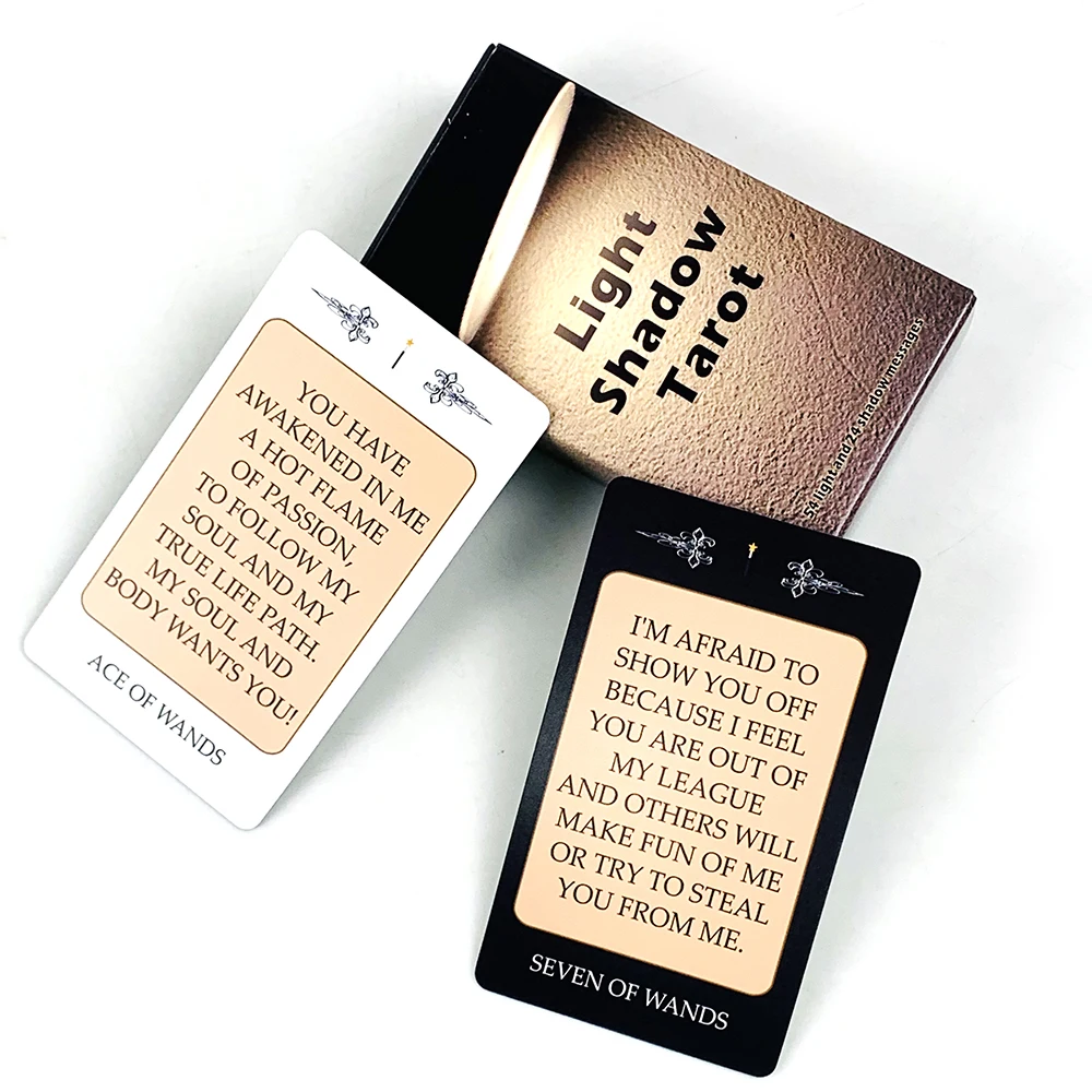 

Новые карты Таро Light Shadow 78 карт, английская версия, колода Оракулов, мистическая настольная игра для гадания для семейных встреч