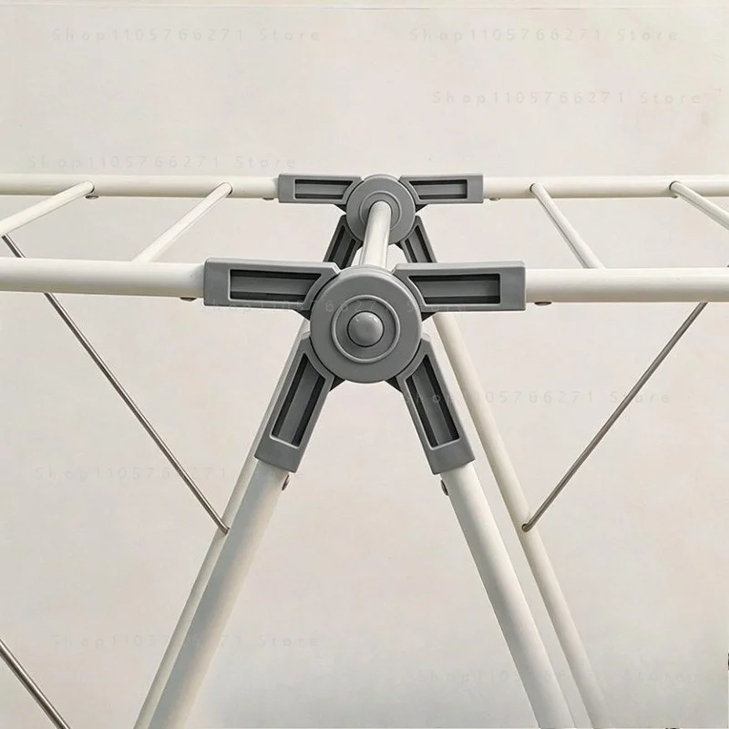 Double-layer Airfoil Multifunctional Indoor Floor Folding Drying Rack Balcony Quilt Drying Artifact
