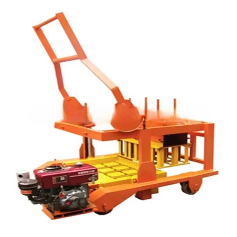 QT40-3A Small Hydraulic Mobile Concrete Brick Laying Machines Moving Block Production Machine