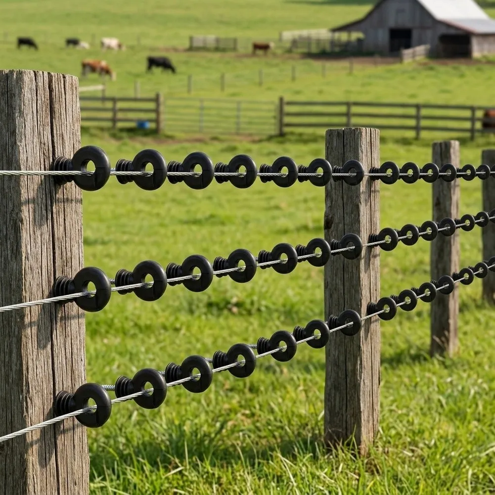 Practical Outdoor Garden Livestock Thread Hook Fence Insulator Animal Fence Electric Fence Long-lasting Practical