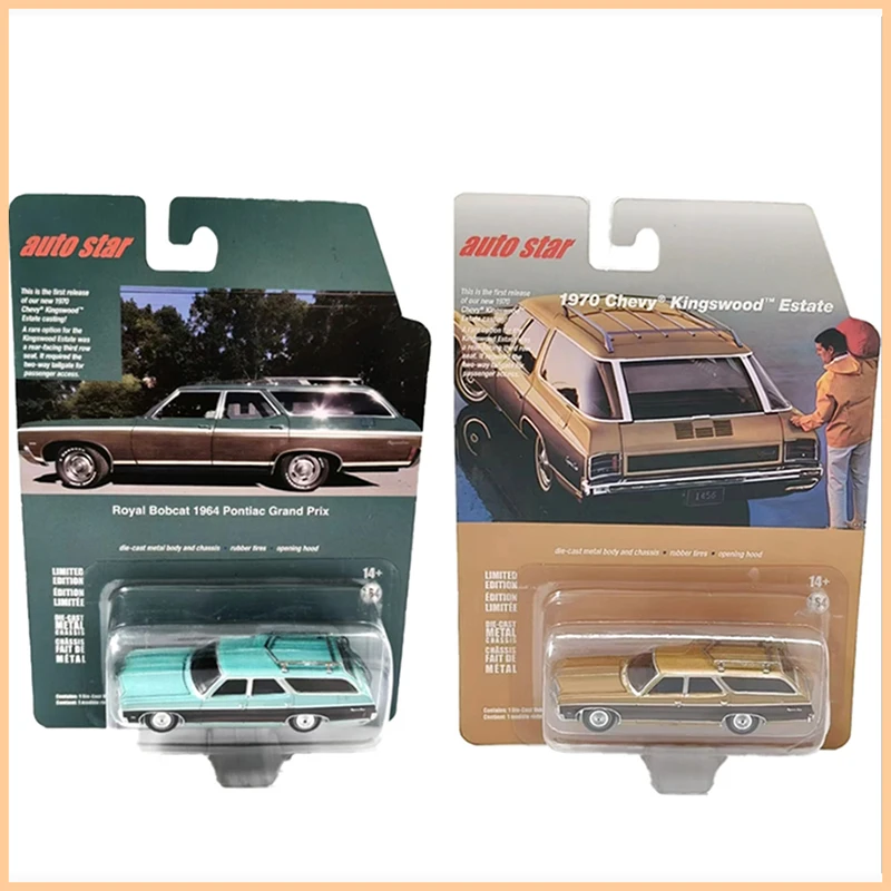 Autostar 1/64 Royal Bobcat 1964 Pontiac/1970 Kingswood Estate, модель автомобиля из сплава, коллекция, украшение для дисплея, игрушка в подарок