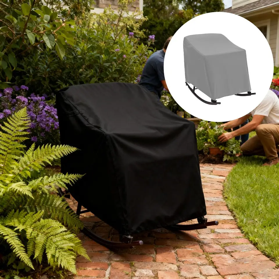 Windproof Adjustable Rocking Chair Slipcover