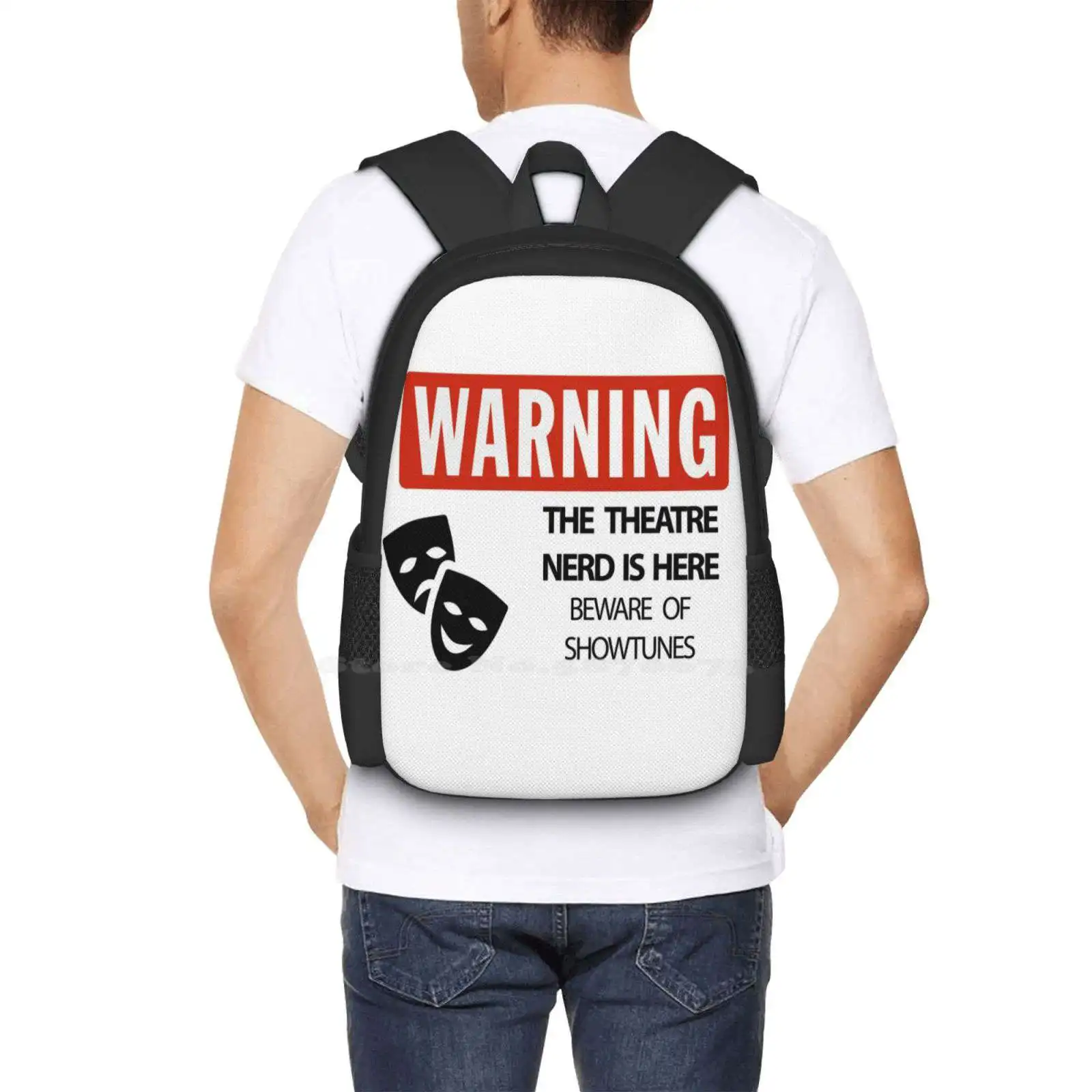 تحذير مسرح الطالب الذي يذاكر كثيرا الحقائب المدرسية السفر حقيبة الكمبيوتر المحمول برودواي Showtunes الموسيقية تحذير مسرح المسرح الطالب الذي يذاكر كثيرا الشريرة عزيزي