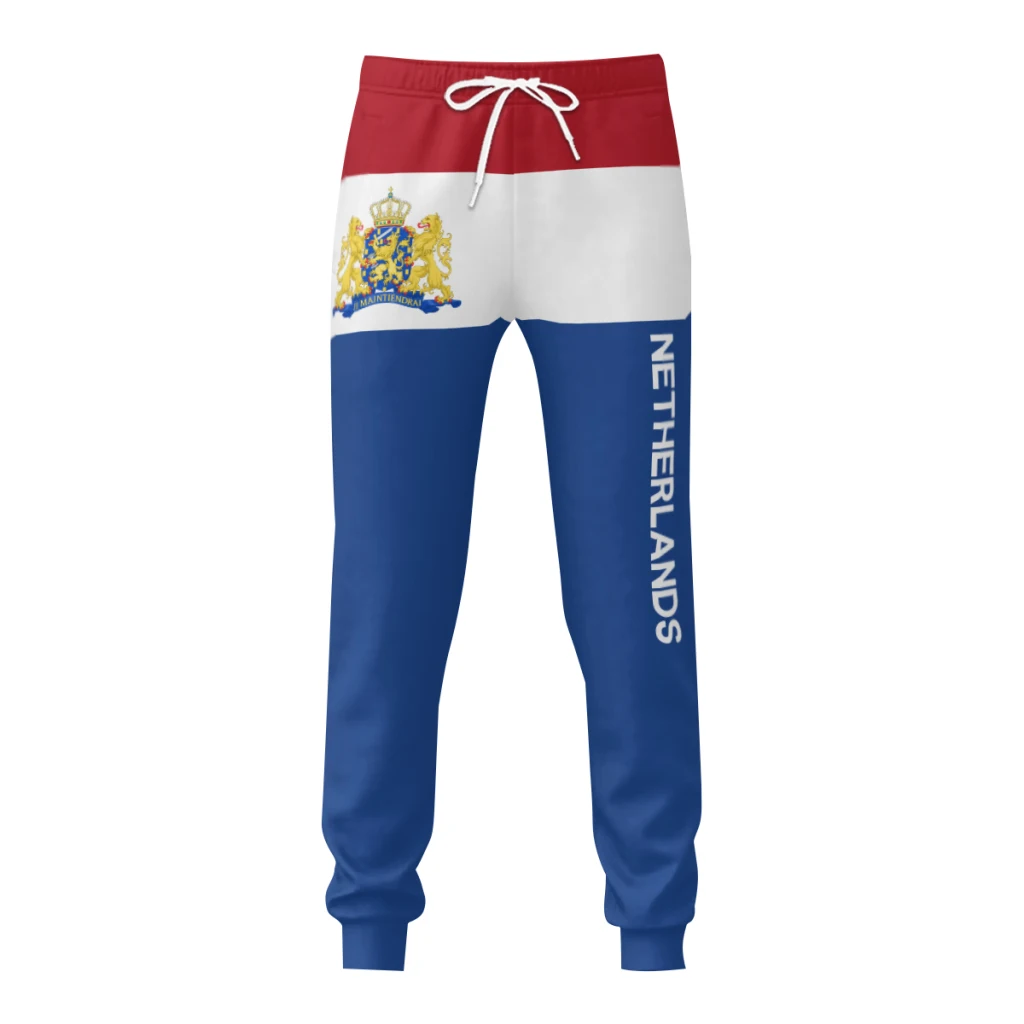 Pantalones de chándal con bandera de los Países Bajos para hombre, pantalones con bolsillos para correr, fútbol, deportes multifunción con cordón