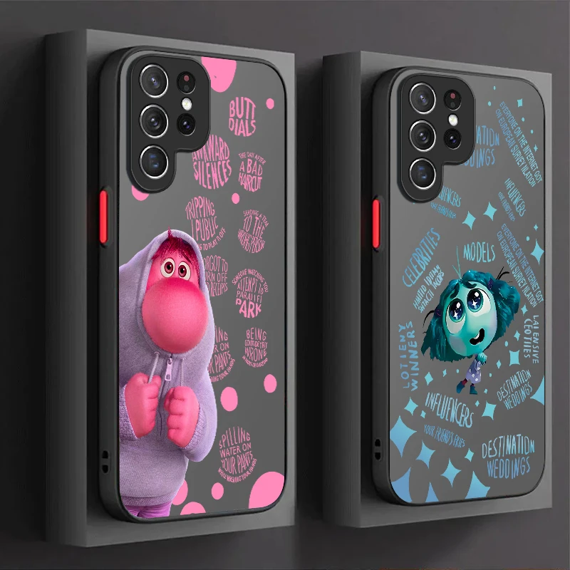 Disney Inside Out 2 Matte Case For Samsung Galaxy S24 S23 S22 Ultra S21 S20 FE S10 Plus A15 A25 A35 A55 5G Note 20 10 Back Cover