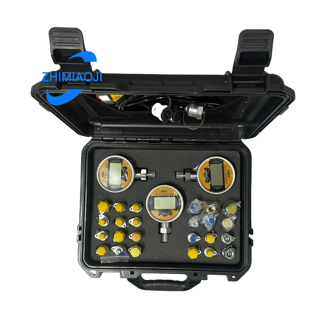 CJSHPSS Hydraulic High Precision Gauges Excavator Diagnostic Test Kits 0-3500 Hydraulic Pressure Gauge Set