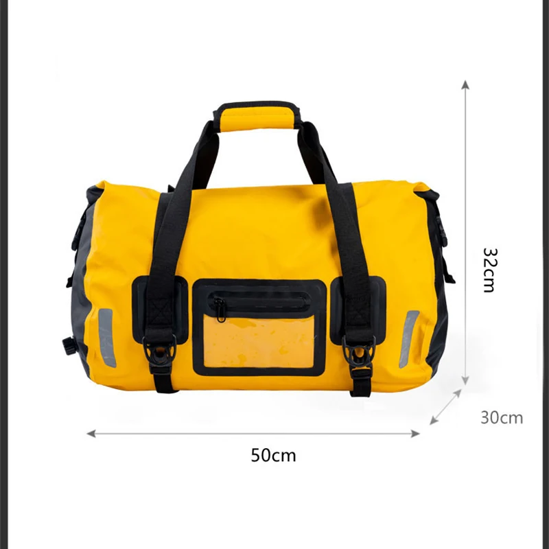 Waterproof Motorcycle Tail Bag Travel Outdoor Dry Luggage Roll Pack Bag 40/66 Motorbike Luggage Backpack Motorcycle Seat Bag