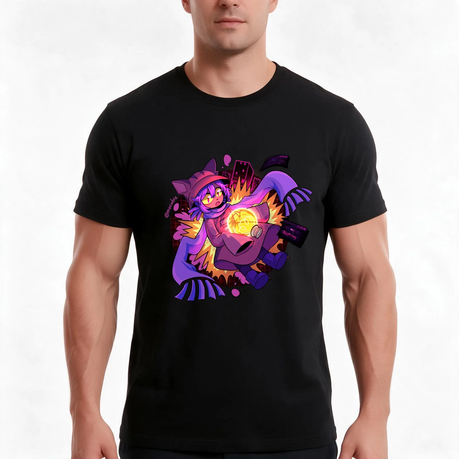 Niko Oneshot T-Shirt Summer Casual Cotton Tee Oversized Streetwear Tops Vintage Graphic Print Loose Fit Short Sleeve