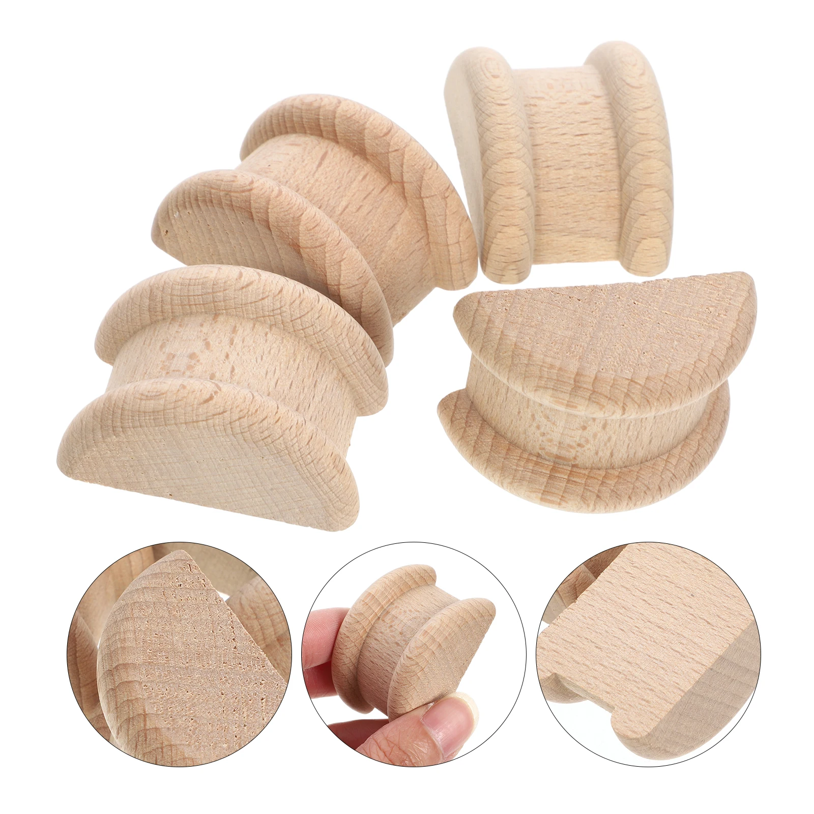 

4pcs Carved Wooden Applique Corbels Decorative Furniture Corbel Roman Retro Cabinet Door Wall Decoration Wood