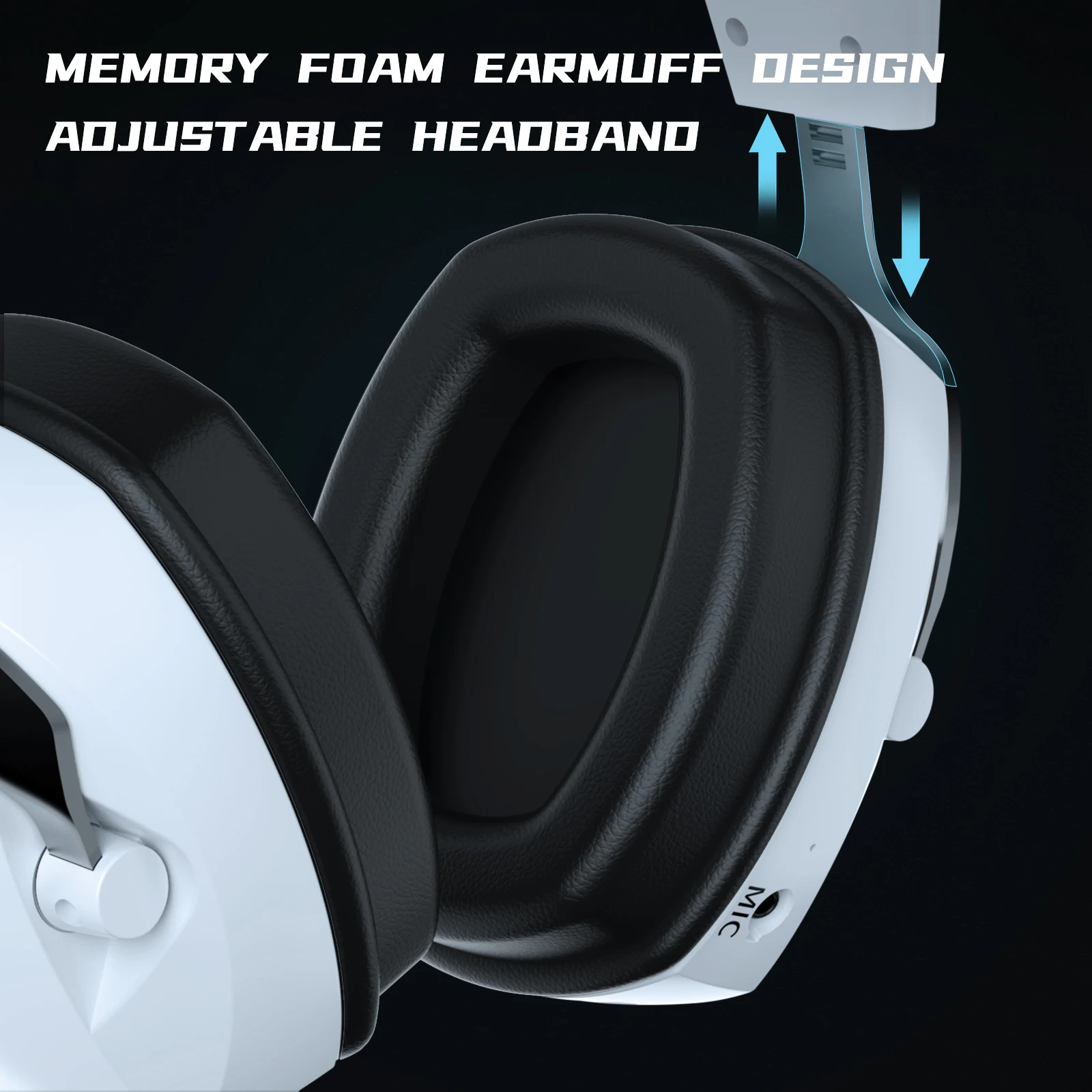 PHONEPACE Gaming Headset Ultra Low Latency Wireless Bluetooth Wired Tri Mode with Detachable Mic for PC PS5 Switch Mobile image 3