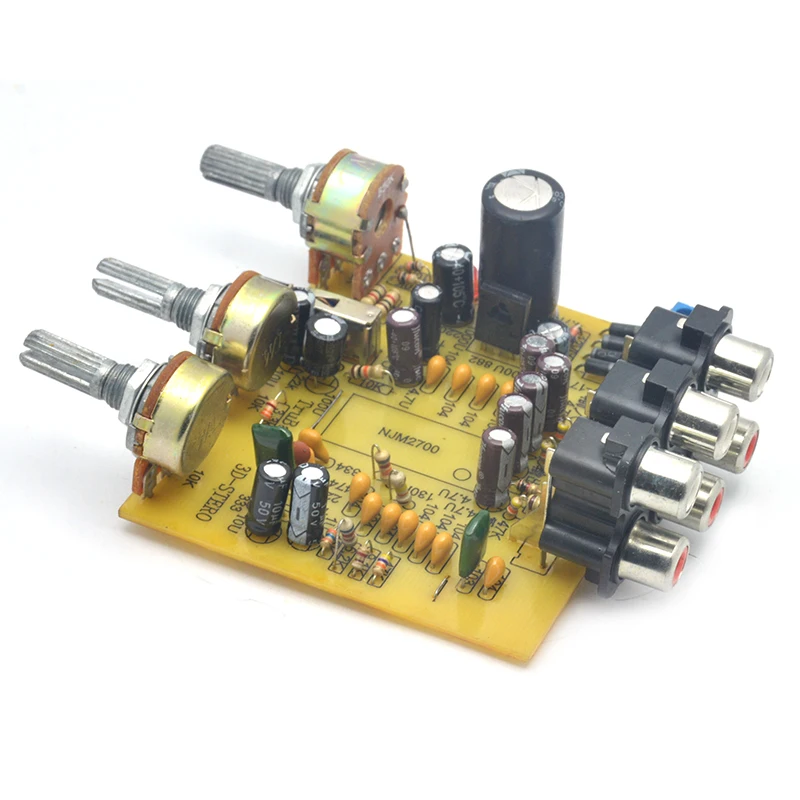 Тональная плата UNISIAN 3D SRS NJM2700 SRS Аудиопроцессор 2,1 канала NJM2700 Аудио предусилитель