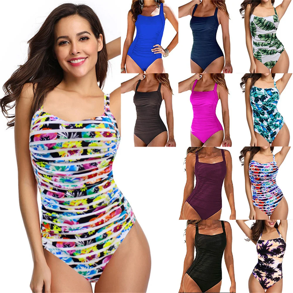 2023 new swimsuit women's bikini fashion explosion one-piece swimsuit solid color sexy women swimsuit swimsuit