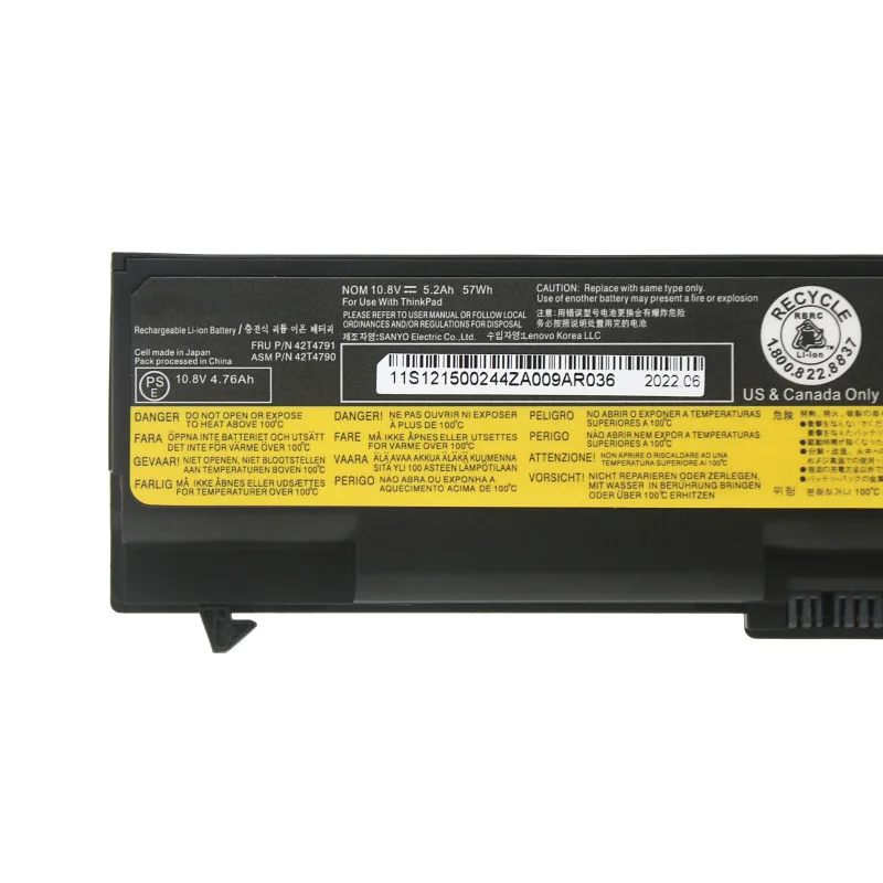 JC New Laptop Battery for Lenovo ThinkPad SL410 SL410K SL510 E40 E50 E420 T510 W510 L412 T420 T410 T510 L510 L420 L521 55+