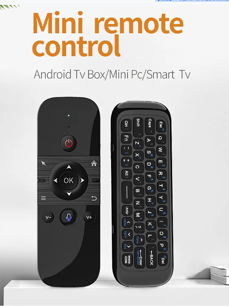 Mini clavier Bluetooth 5.2, Rechargeable, avec commande vocale sans fil 2.4 ghz, Air Mouse, pour PC, TV, BOX, ordinateur portable