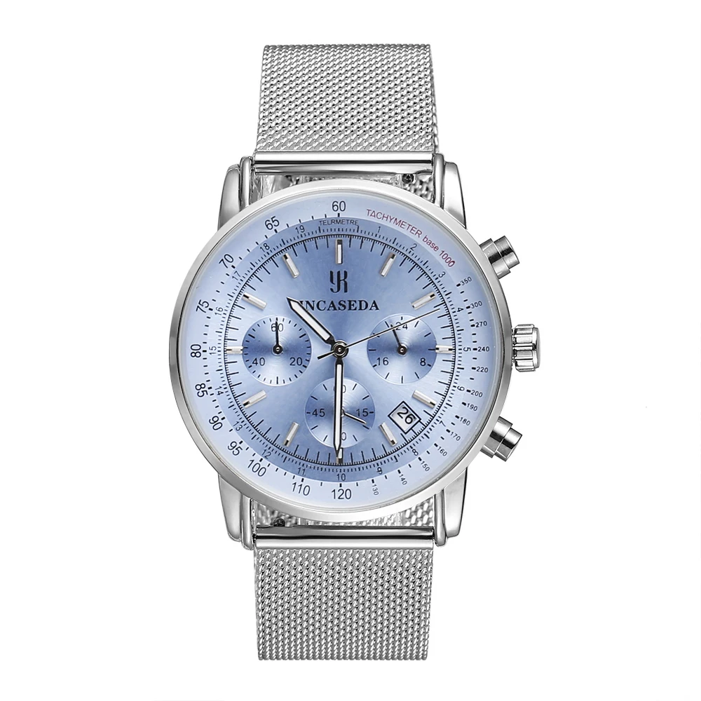 

2026 Trendy Luxury Couple Watches Best Selling Calendar Quartz Stainless Steel Casual Wristwatch for Men and Women