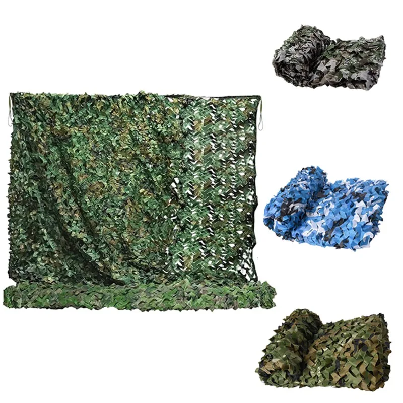 Filet de Camouflage de chasse, auvent de tente de voiture, maille d'ombrage, noir, vert, bleu, forêt, 2x2m, 2x5m, 3x3m, 3x5m