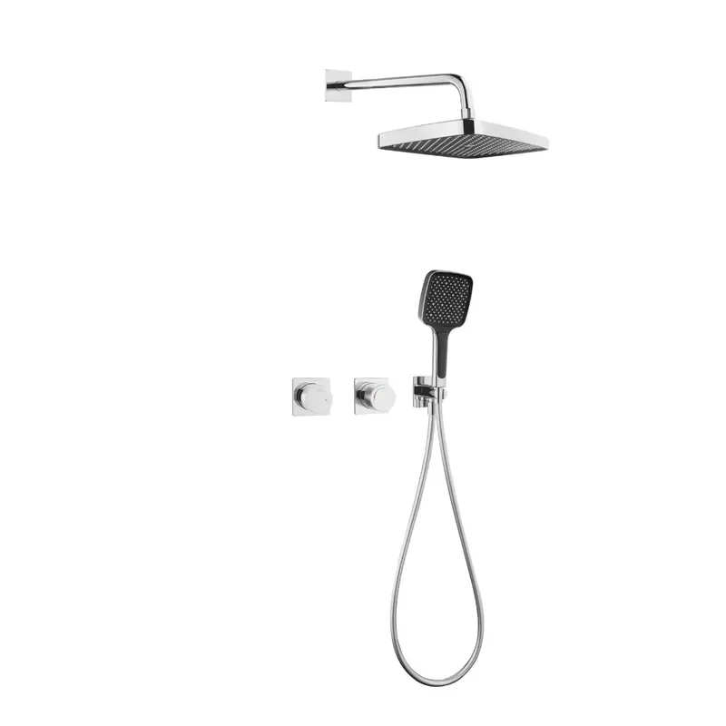 Luxurious Black Wall-Mounted Concealed Shower Set Full Home Bath & Faucet with Elegant Simplicity