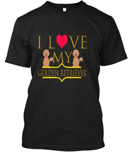 Golden Retrievers Styles T-Shirt, Feito nos EUA, Tamanho S a 5XL