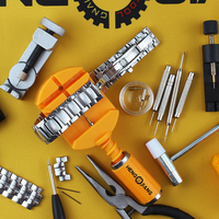 Set Watch Band Link Remover Repair Tool Kit Set+Hammer +Watch Strap Holder+EXTRA PINS Convenient Watch Accessories Repair