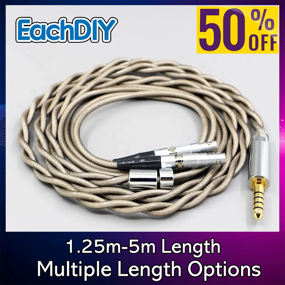 Litz 756 Core 7n OCC Type6 Plated Silver 2 Core Earphone Cable For Ultrasone Veritas Jubilee 25E 15 Edition ED 8EX ED15 7839