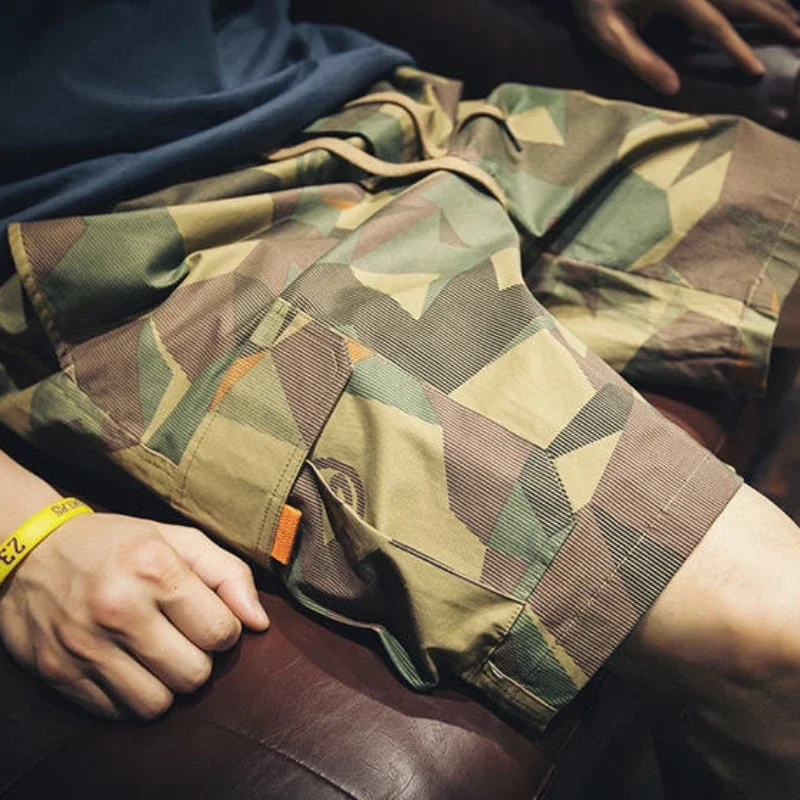 

Мужские шорты-карго с камуфляжным принтом, мужские шорты-карго, камуфляжная уличная одежда Hevy Whate, популярная новинка лета Jorts