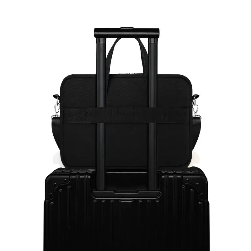 Ins الكرتون الأسود حقيبة لابتوب ماك بوك اير برو 13.3 14 بوصة آي باد كمبيوتر محمول حافظة دائم المحمولة حقيبة يد للسفر حقيبة كروسبودي #6