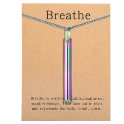 Stainless steel Mindful Breathing Necklace, Anxiety Relief ItemsThe Necklace for Anxiety, Stress, Panic Meditation Tools