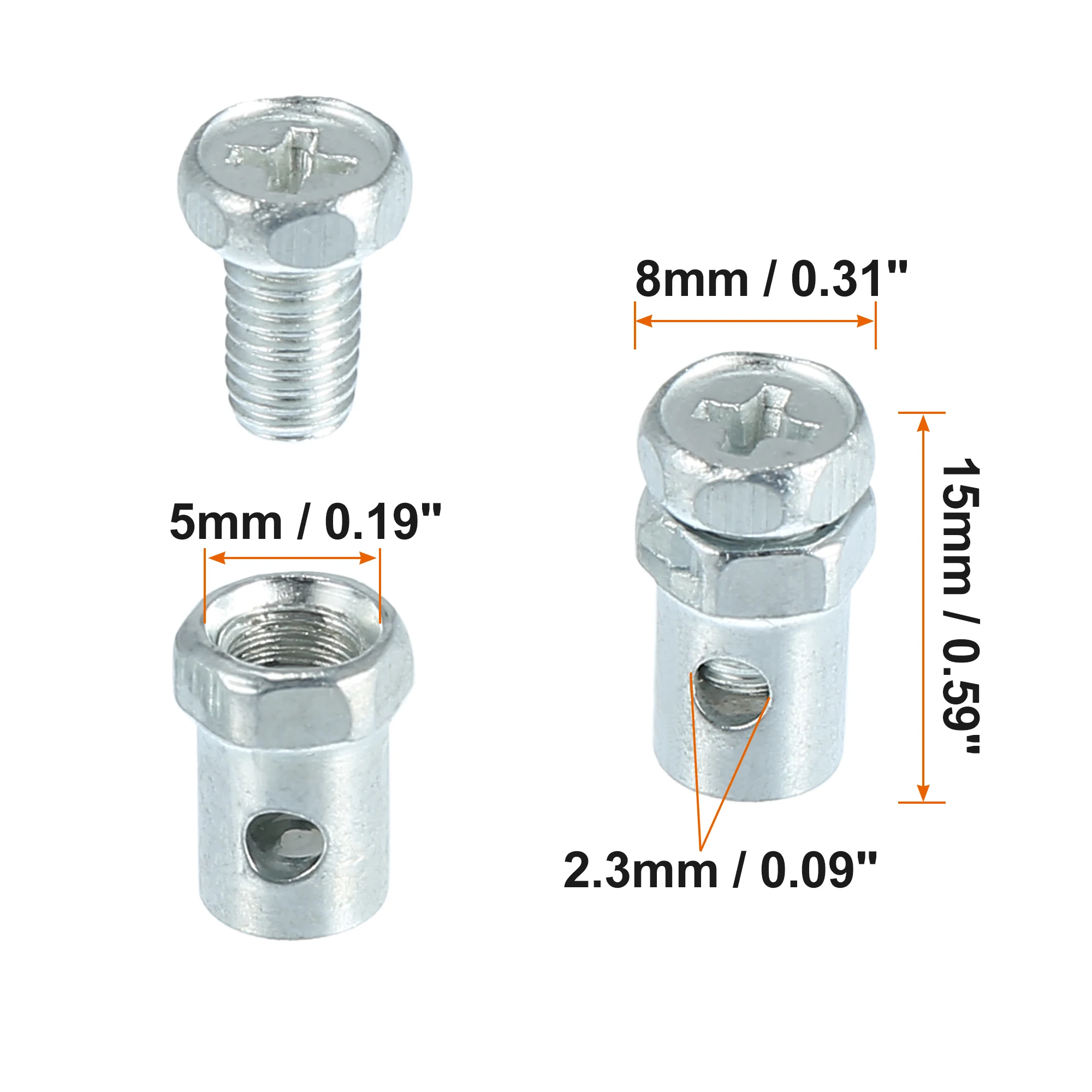 X Autohaux 14pcs 4mm Thread Dia Universal Brake Line Cable Wire Screws Fastener For Motorcycle