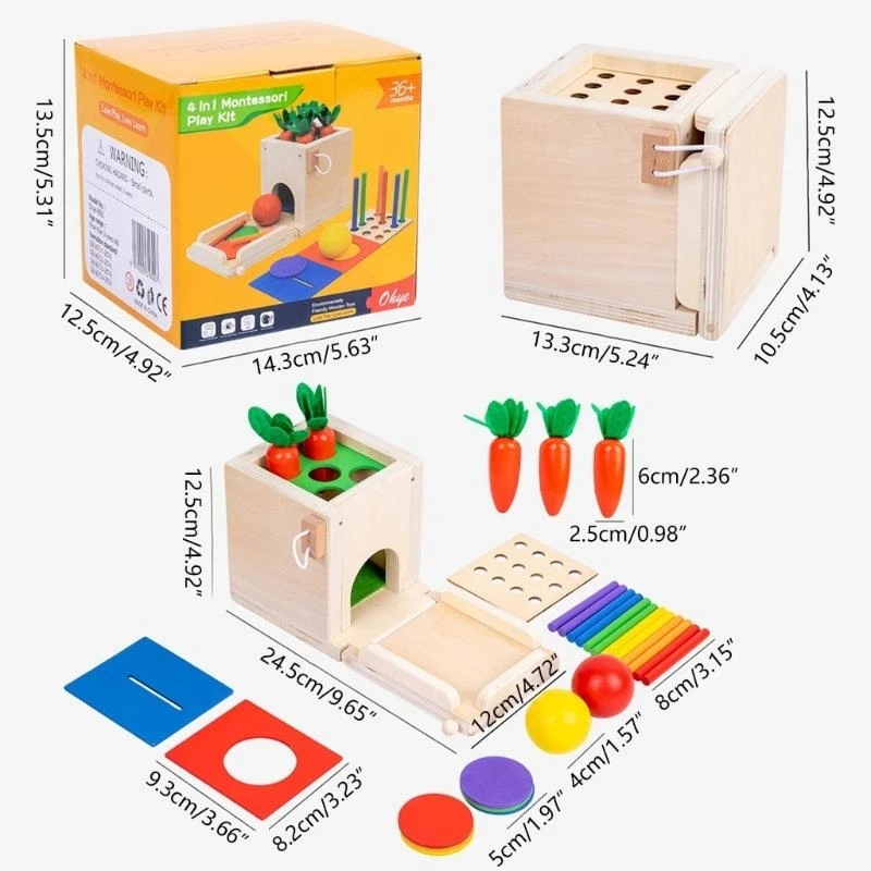 Pull Rzodkiewka Zabawki Kształty Puzzle Zabawki Kolorowe Zabawki Edukacyjne Kolorowe Pudełko Zabawka Maluch PlayKit Na