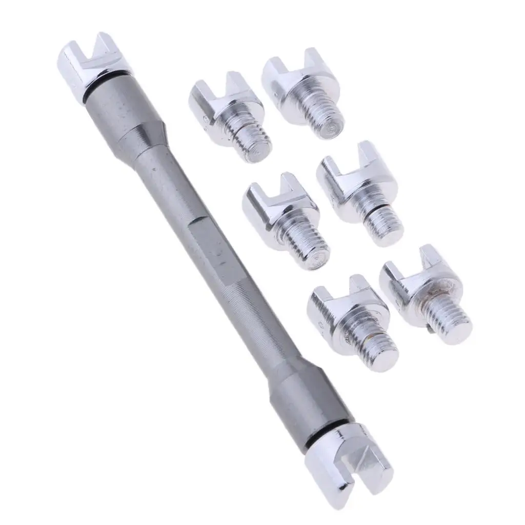 8 Sizes Motorcycle Wheel Spoke Wrench for Adjusting Spoke Tension Correcting Buckled Wheels Tire Wrench Handle Repair Tool